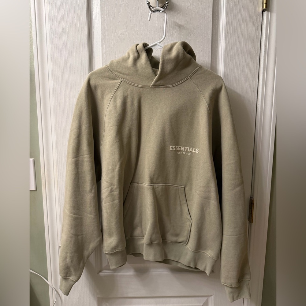 Essentials Fear of God Men's Light Sage Pullover Hoodie - Picture 2 of 10